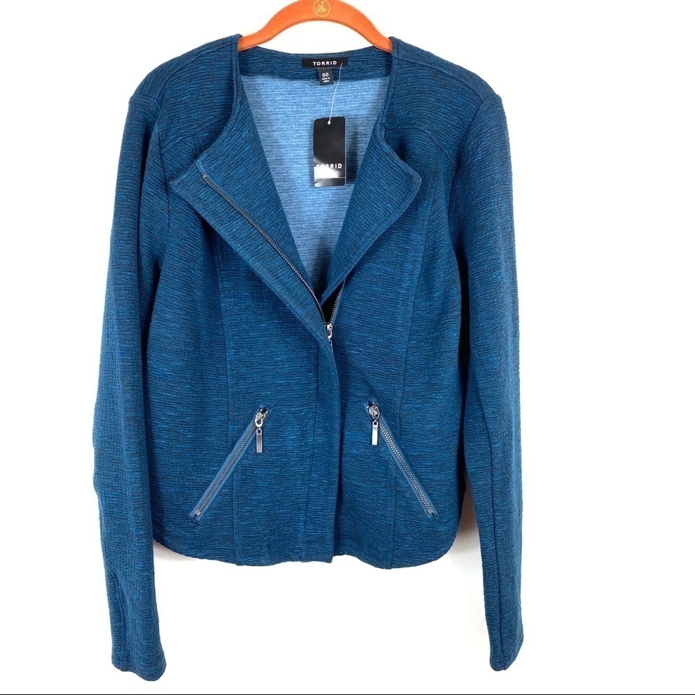 NWT Torrid Knit Zip Moto Jacket  Plus Size 00